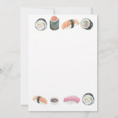 Invitation d'anniversaire Sushi & Sake (Dos)