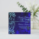 Invitation d'anniversaire Sweet16 Tourbillon Floco (Debout devant)
