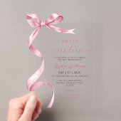 Invitation d'anniversaire Sweet 16 avec Ruban Rose (In situ (ordinateur de poche))