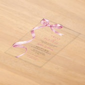 Invitation d'anniversaire Sweet 16 avec Ruban Rose (Poser)