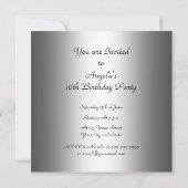 Invitation d'anniversaire Sweet 16 Chrome Blanc (Dos)