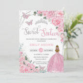 Invitation d'anniversaire Sweet 16 Princesse Blond (Debout devant)