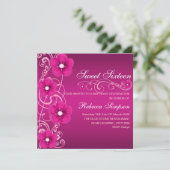 Invitation d'anniversaire Sweet 16 Tourbillon de f (Debout devant)