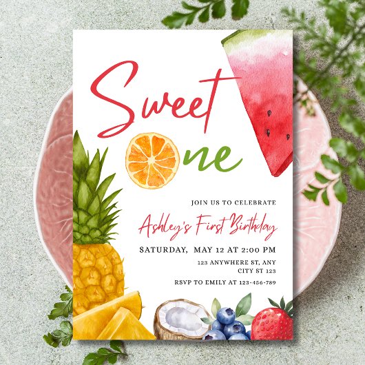 Invitation d'anniversaire Sweet One, Anniversaire