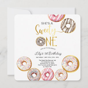 Invitation d'anniversaire Sweet One, fille 1er ann
