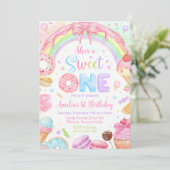 Invitation d'anniversaire Sweet One, Invitation 1e (Debout devant)