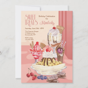 Invitation d'anniversaire Sweet Treats