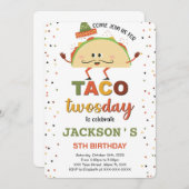 Invitation d'anniversaire Taco (Devant / Derrière)