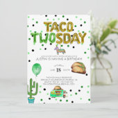 Invitation d'anniversaire Taco TWOsday (Debout devant)