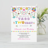 Invitation d'anniversaire Taco Twosday Fiesta (Debout devant)