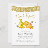 Invitation d'anniversaire Tacos et Tequila Fiesta (Devant)