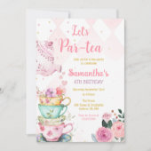 Invitation d'anniversaire Tea Party (Devant)