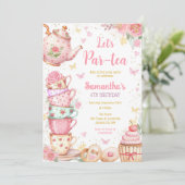 Invitation d'anniversaire Tea Party (Debout devant)