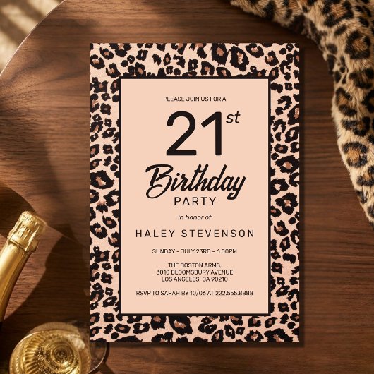 Invitation d'anniversaire tendance avec impression