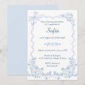 Invitation D'anniversaire Thème Cielito Lindo (Devant / Derrière)