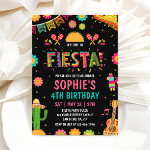 Invitation d'anniversaire thème Fiesta