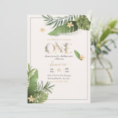 Invitation d'anniversaire thème nature avec fleurs (Debout devant)