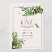 Invitation d'anniversaire thème nature fleurs (Devant / Derrière)