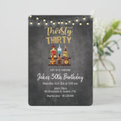 Invitation d'anniversaire Thirsty Thirty (Debout devant)