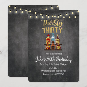 Invitation d'anniversaire Thirsty Thirty