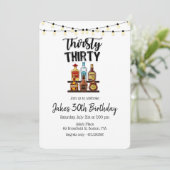 Invitation d'anniversaire Thirsty Thirty (Debout devant)