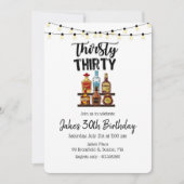 Invitation d'anniversaire Thirsty Thirty (Devant)
