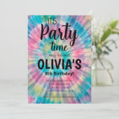 Invitation d'anniversaire Tie Dye Anniversaire Arc (Debout devant)