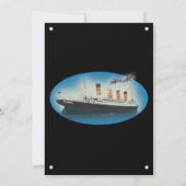 Invitation d'anniversaire Titanic Black (Dos)