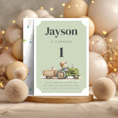 Invitation d'anniversaire tracteur de ferme | Anim