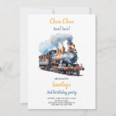 invitation d'anniversaire train chou chou (Devant)