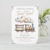 Invitation d'anniversaire Train Deux Deux (Debout devant)