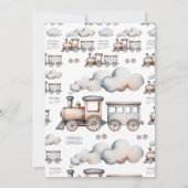 Invitation d'anniversaire Train Deux Deux (Dos)