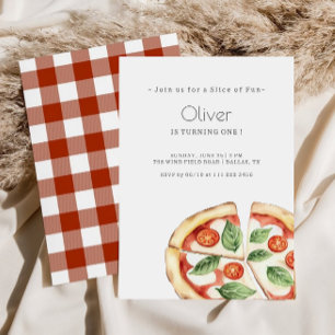 Invitation d'anniversaire tranche de pizza amusant