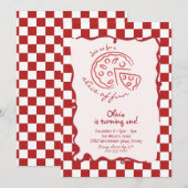 Invitation d'anniversaire tranche de plaisir (Devant / Derrière)
