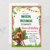 Invitation d'anniversaire Trehouse (Devant / Derrière)