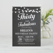 Invitation d'anniversaire trente et fabuleux table (Debout devant)
