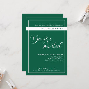 Invitation d'anniversaire très verte