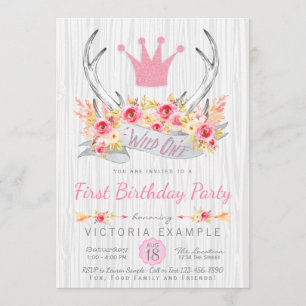 Invitation d'anniversaire Tribale de la première a