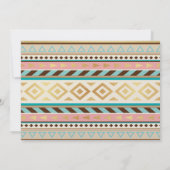 Invitation d'anniversaire Tribale Tipi Teepee TOUT (Dos)