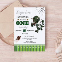 Invitation d'anniversaire Triceratops football amé