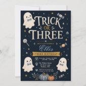 Invitation d'anniversaire Trick or Three (Devant)