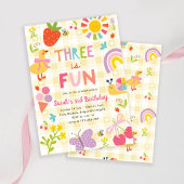 Invitation d'anniversaire Trois ans c'est Amusant,