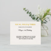 Invitation d'anniversaire trois ans Young Wild et (Debout devant)