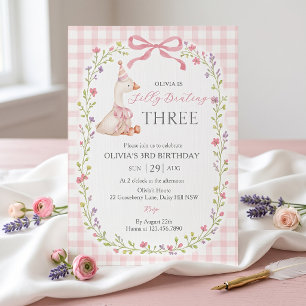Invitation d'anniversaire Trois Fleur Sauvage Sill