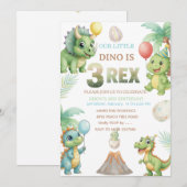 Invitation d'anniversaire Trois-Rex avec Invitatio (Devant / Derrière)