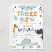 Invitation d'anniversaire Trois Rex pour un dîner (Devant)