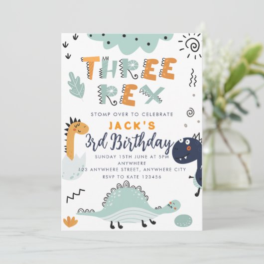 Invitation d'anniversaire Trois Rex pour un dîner (Debout devant)