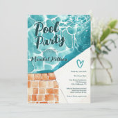Invitation d'anniversaire Tropical Aquarelle pour  (Debout devant)