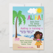 Invitation d'anniversaire Tropical Beach Aloha Lua (Devant)