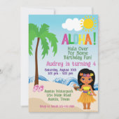 Invitation d'anniversaire Tropical Beach Aloha Lua (Devant)